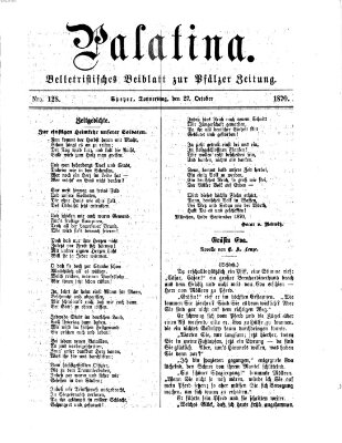 Palatina (Pfälzer Zeitung) Donnerstag 27. Oktober 1870