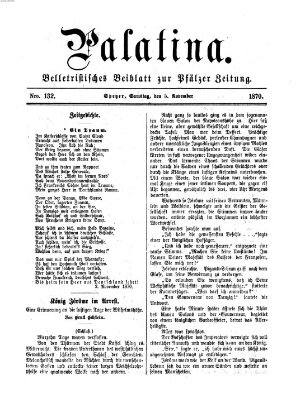 Palatina (Pfälzer Zeitung) Samstag 5. November 1870