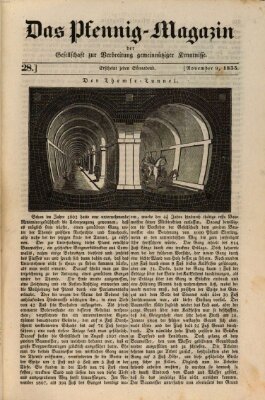 Das Pfennig-Magazin für Verbreitung gemeinnütziger Kenntnisse Samstag 9. November 1833