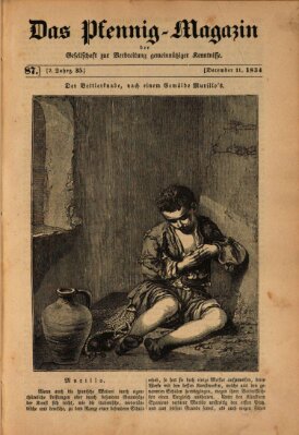 Das Pfennig-Magazin für Verbreitung gemeinnütziger Kenntnisse Donnerstag 11. Dezember 1834