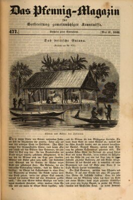 Das Pfennig-Magazin für Verbreitung gemeinnütziger Kenntnisse Samstag 21. Mai 1842