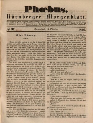 Phoebus (Nürnberger Tagblatt) Samstag 3. Oktober 1846