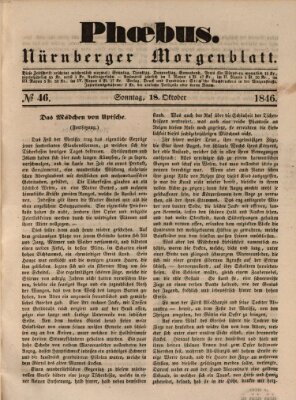 Phoebus (Nürnberger Tagblatt) Sonntag 18. Oktober 1846