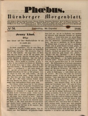 Phoebus (Nürnberger Tagblatt) Donnerstag 10. Dezember 1846