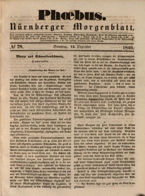Phoebus (Nürnberger Tagblatt) Sonntag 13. Dezember 1846