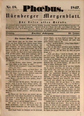 Phoebus (Nürnberger Tagblatt) Sonntag 31. Januar 1847