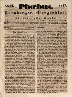 Phoebus (Nürnberger Tagblatt) Sonntag 13. Juni 1847