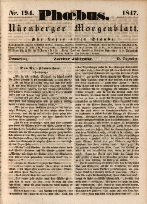 Phoebus (Nürnberger Tagblatt) Donnerstag 9. Dezember 1847