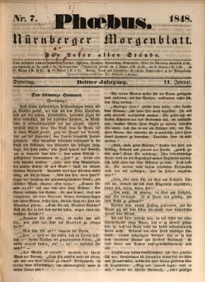 Phoebus (Nürnberger Tagblatt) Dienstag 11. Januar 1848
