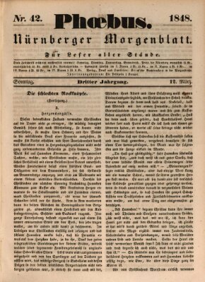 Phoebus (Nürnberger Tagblatt) Sonntag 12. März 1848