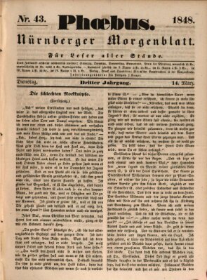 Phoebus (Nürnberger Tagblatt) Dienstag 14. März 1848