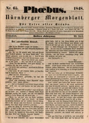 Phoebus (Nürnberger Tagblatt) Samstag 22. April 1848