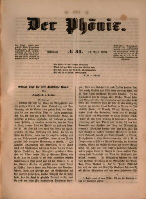 Der Phönix Mittwoch 17. April 1850