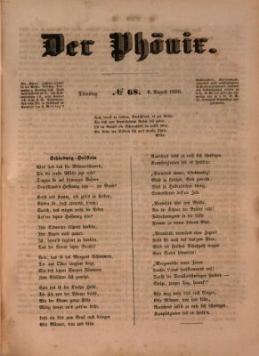 Der Phönix Dienstag 6. August 1850