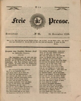 Die freie Presse Samstag 29. November 1828