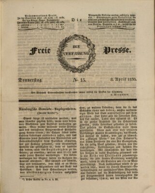 Die freie Presse Donnerstag 8. April 1830