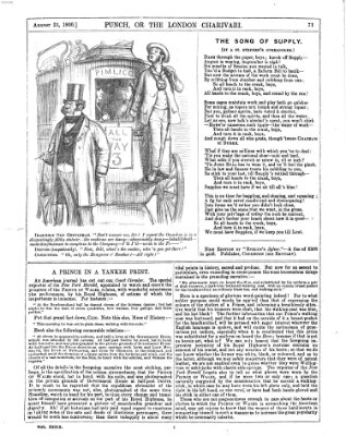 Punch Samstag 25. August 1860