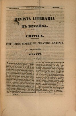El Español Montag 18. Januar 1847