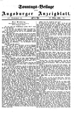 Augsburger Anzeigeblatt Sonntag 17. März 1861