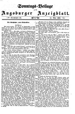 Augsburger Anzeigeblatt Sonntag 11. Mai 1862
