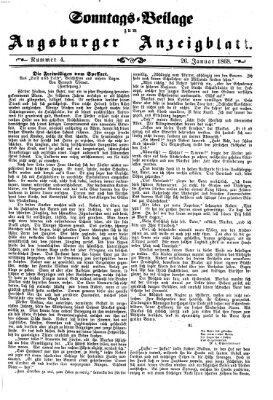 Augsburger Anzeigeblatt Sonntag 26. Januar 1868