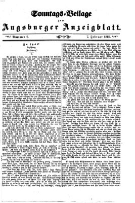Augsburger Anzeigeblatt Sonntag 7. Februar 1869
