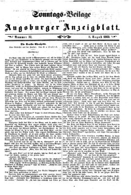 Augsburger Anzeigeblatt Sonntag 8. August 1869