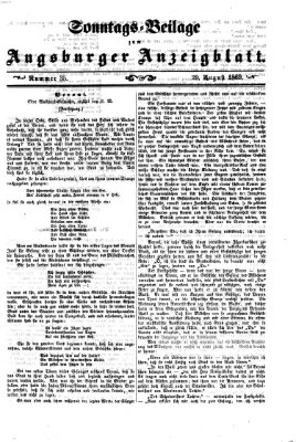 Augsburger Anzeigeblatt Sonntag 29. August 1869