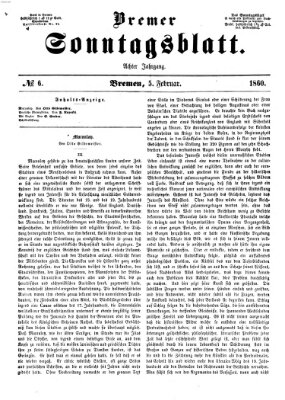 Bremer Sonntagsblatt Sonntag 5. Februar 1860