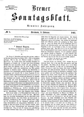 Bremer Sonntagsblatt Sonntag 3. Februar 1861