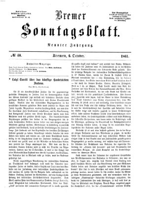 Bremer Sonntagsblatt Sonntag 6. Oktober 1861