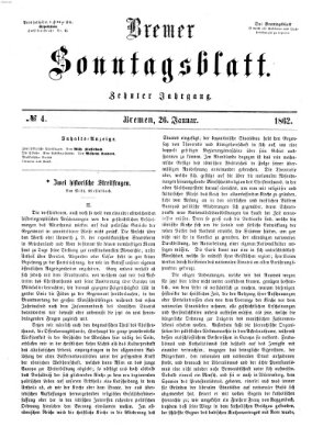 Bremer Sonntagsblatt Sonntag 26. Januar 1862