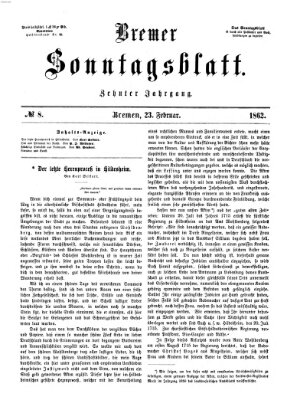 Bremer Sonntagsblatt Sonntag 23. Februar 1862