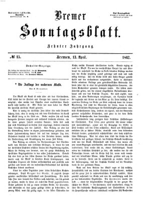 Bremer Sonntagsblatt Sonntag 13. April 1862