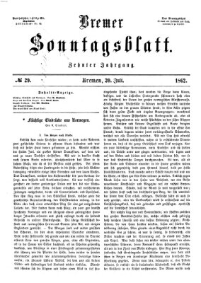 Bremer Sonntagsblatt Sonntag 20. Juli 1862