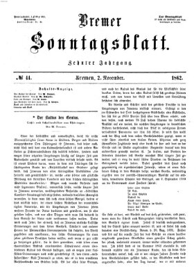 Bremer Sonntagsblatt Sonntag 2. November 1862
