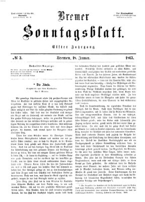 Bremer Sonntagsblatt Sonntag 18. Januar 1863