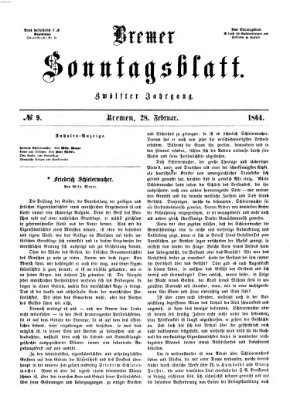 Bremer Sonntagsblatt Sonntag 28. Februar 1864