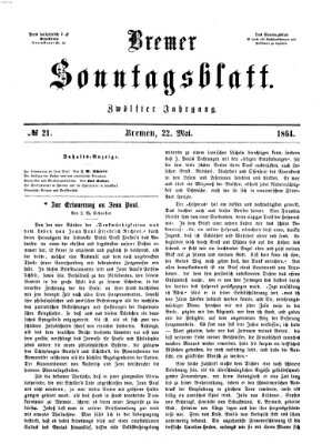 Bremer Sonntagsblatt Sonntag 22. Mai 1864
