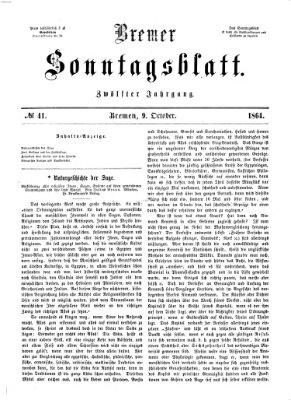 Bremer Sonntagsblatt Sonntag 9. Oktober 1864