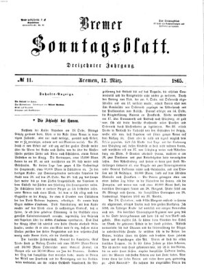 Bremer Sonntagsblatt Sonntag 12. März 1865