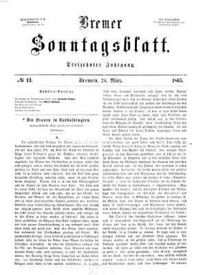 Bremer Sonntagsblatt Sonntag 26. März 1865