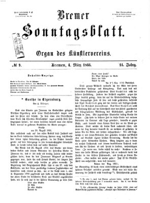 Bremer Sonntagsblatt Sonntag 4. März 1866