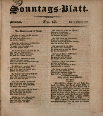Sonntags-Blatt (Der bayerische Volksfreund) Sonntag 19. Oktober 1828