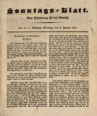 Sonntags-Blatt (Der bayerische Volksfreund) Sonntag 8. Januar 1832