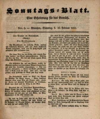 Sonntags-Blatt (Der bayerische Volksfreund) Sonntag 26. Februar 1832