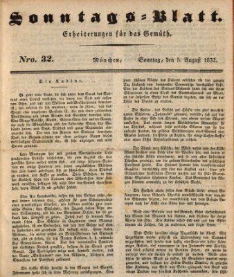 Sonntags-Blatt (Der bayerische Volksfreund) Sonntag 5. August 1832