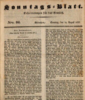Sonntags-Blatt (Der bayerische Volksfreund) Sonntag 19. August 1832