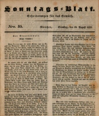Sonntags-Blatt (Der bayerische Volksfreund) Sonntag 26. August 1832