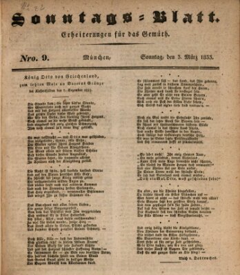 Sonntags-Blatt (Der bayerische Volksfreund) Sonntag 3. März 1833